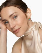 Micro Chatelaine® Drop Earrings in 18K Yellow Gold with Turquoise, 5mm